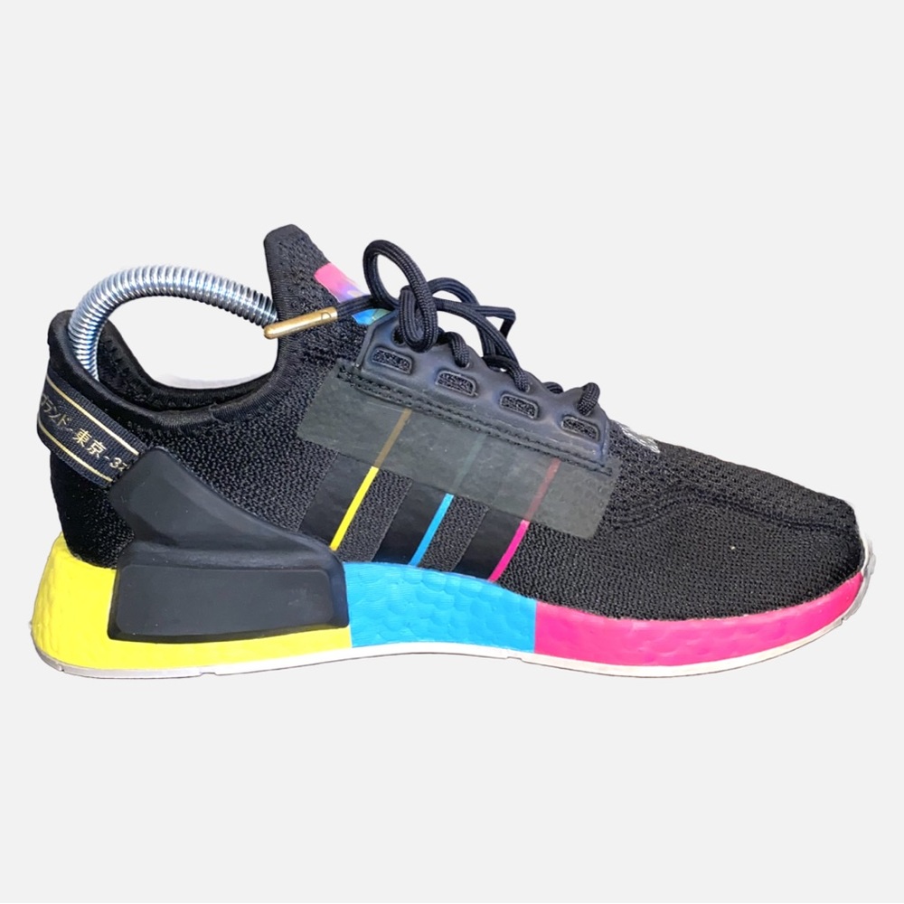 NWOT Adidas NMD R1 V2 Luxury Tokyo Nights Black Tennis Shoes Slip On Sneakers 6